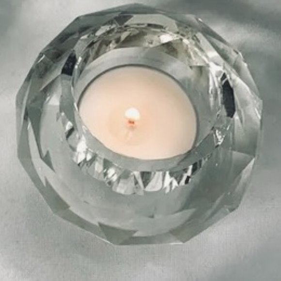 SHANNON Crystal Clear Prism Faceted Votive Candle/Tea Light Holder NWT - Picture 2 of 6